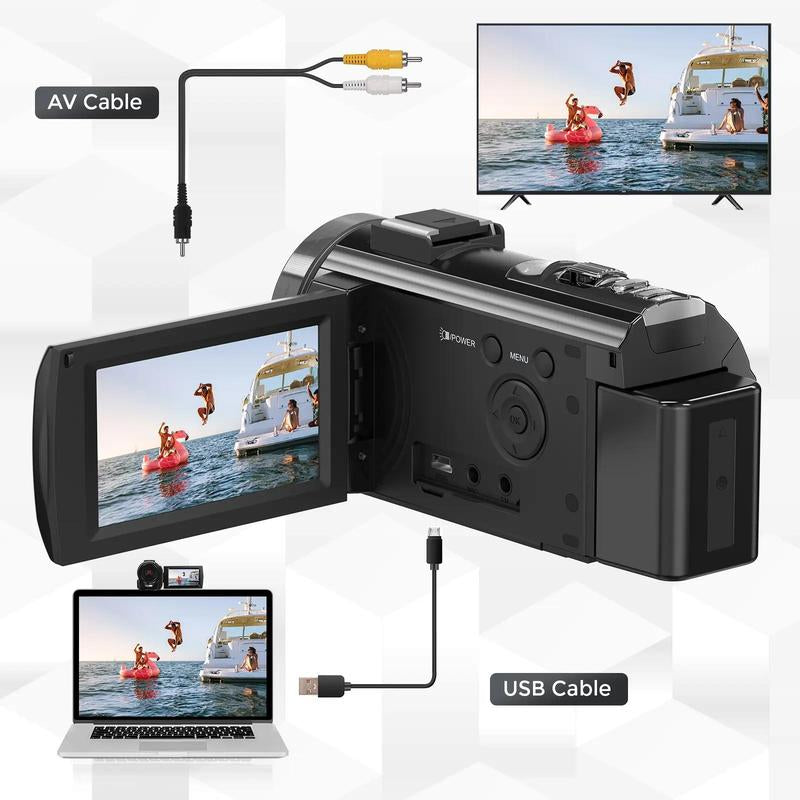 Dvc Camera, Full HD 1080P Video Recorder, 3-Inch