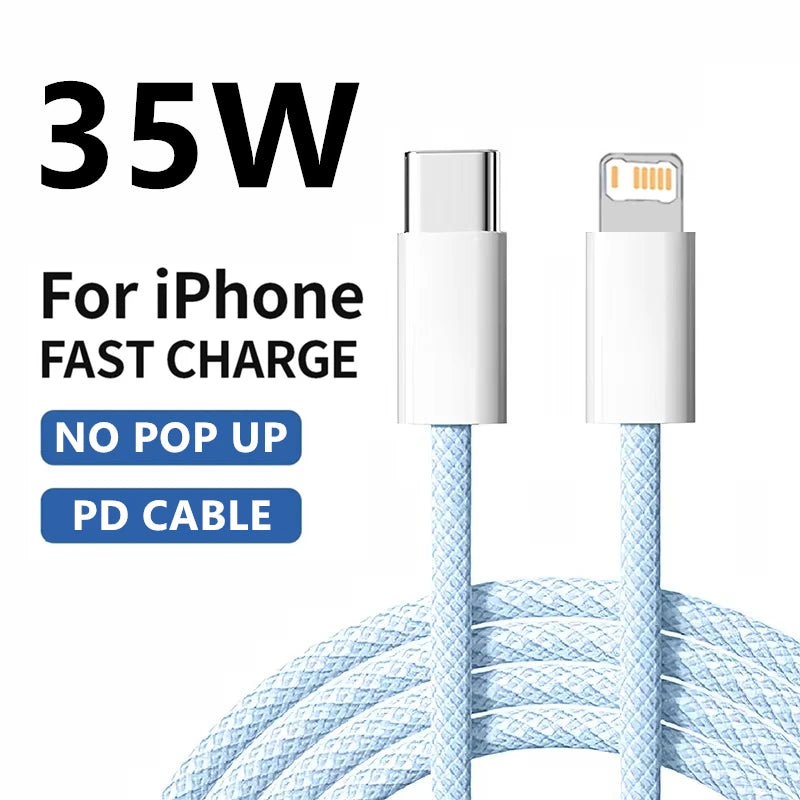 Braided 35W Fast Charge PD Cable For iPhone