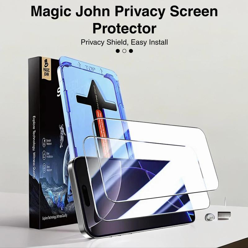 Magic John Privacy Tempered Glass Screen Protector for