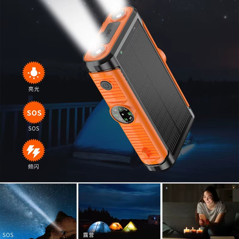 Ultra-High Capacity 50000mAh Solar Power Bank with Magnetic Wireless Charging - Perfect for iPhone MagSafe and Camping Adventures!
