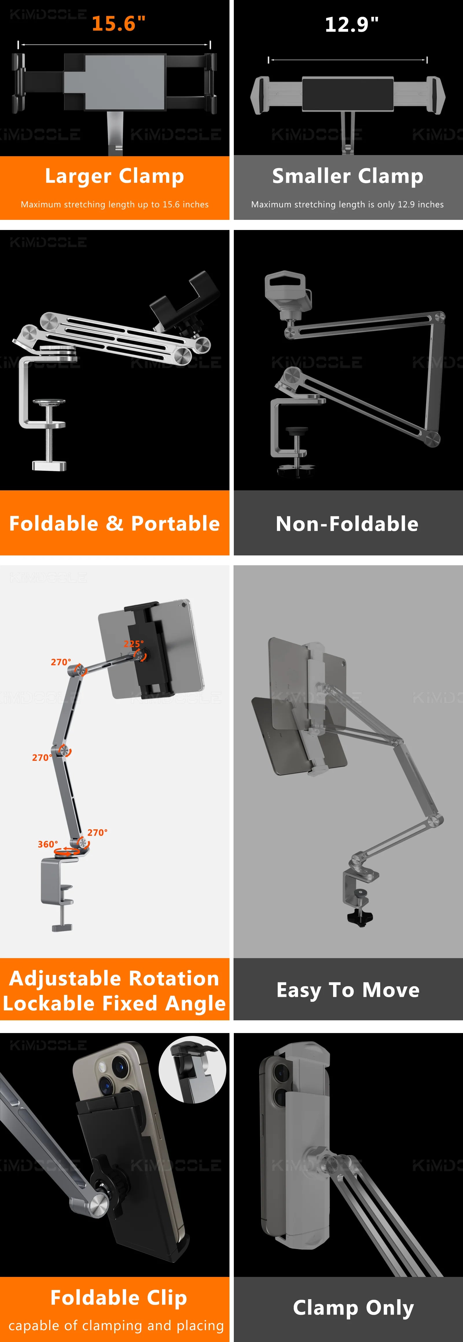 Artpowers Tablet Holder Support for Pad Portable Monitor