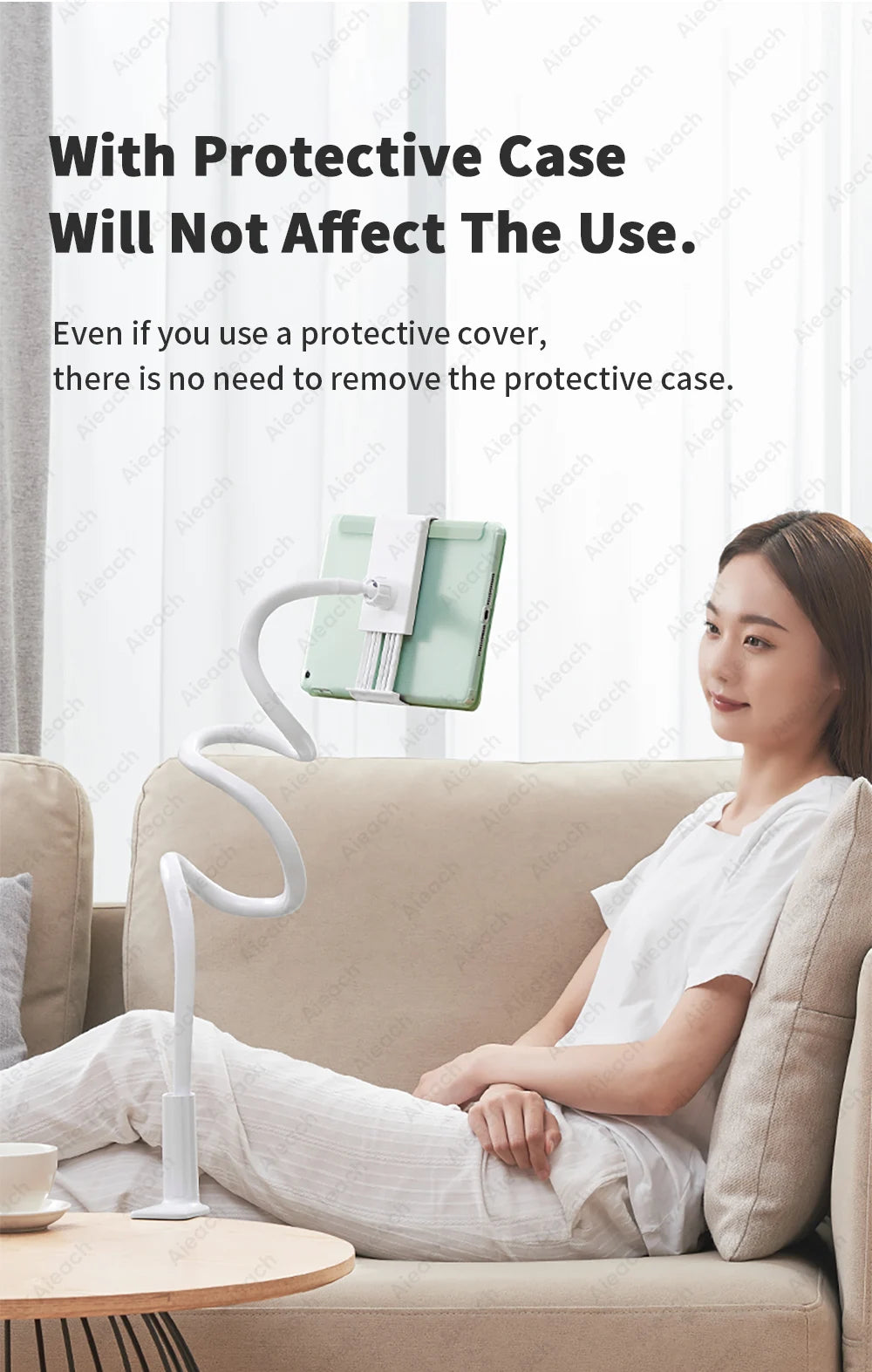 Tablet Bracket for Bed Desk Gooseneck Tablet Stand