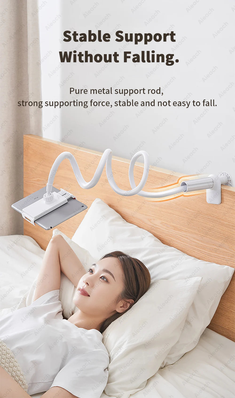 Tablet Bracket for Bed Desk Gooseneck Tablet Stand