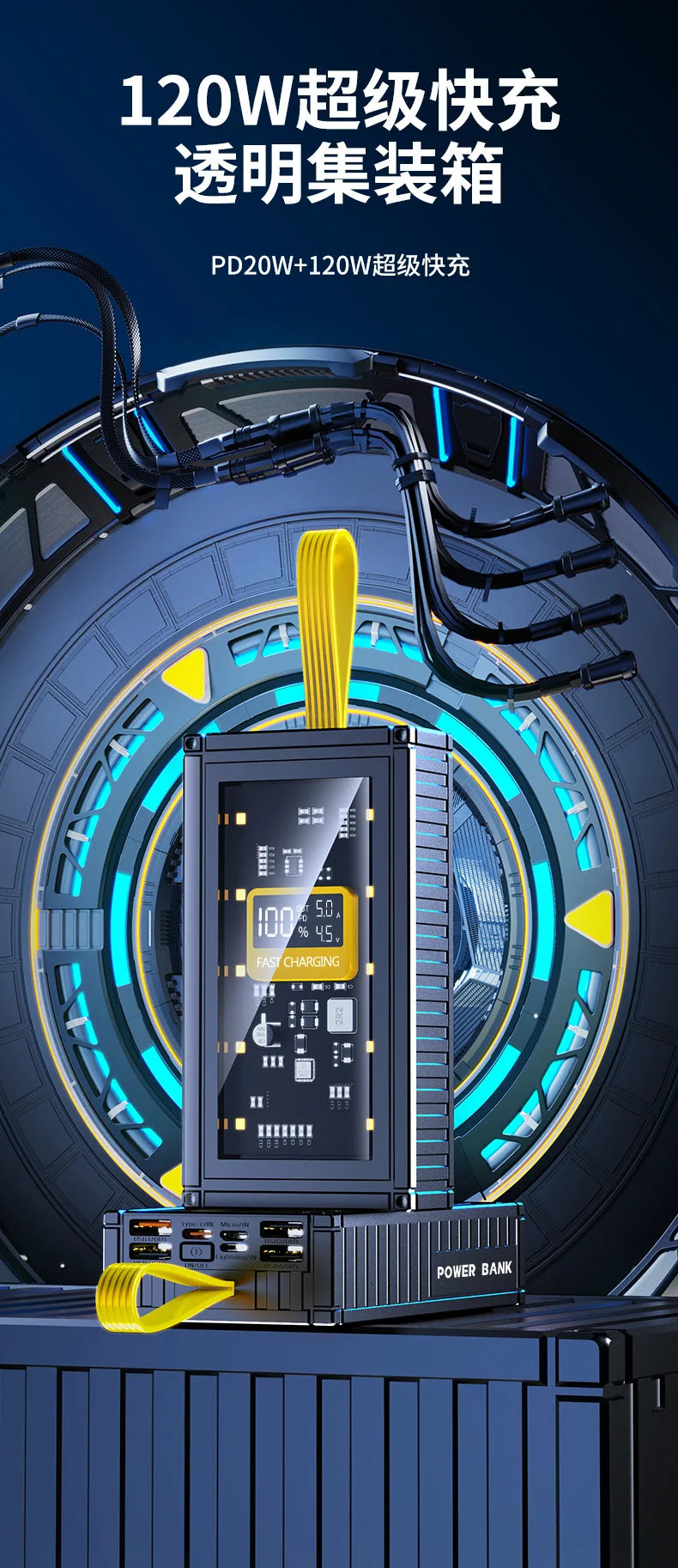 PowerBank 50000mAh 30000mAh 20000mAh Spare battery Portable Charger