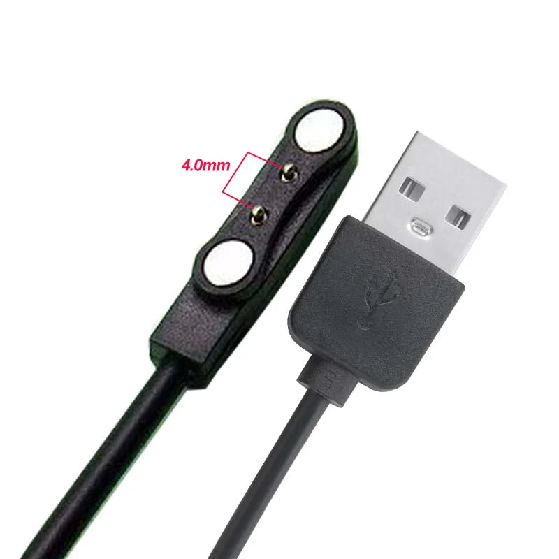2 pins 4pins Smartwatch Dock Charger Adapter USB Charging Cable Cord for Smart Watch Power Charge Wire Accessories
