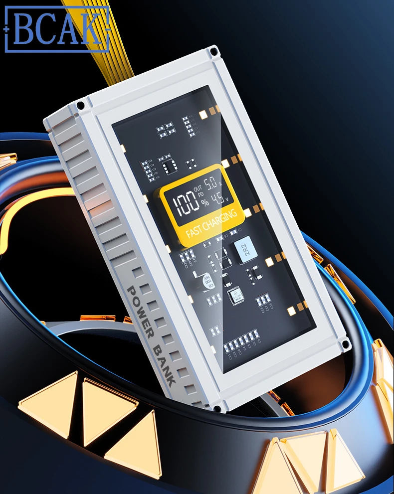 30000mAh 50000mAh 120W Fast Charging Transparent Power Bank