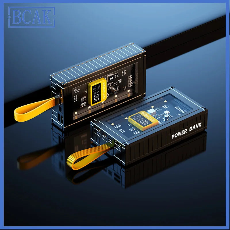 30000mAh 50000mAh 120W Fast Charging Transparent Power Bank