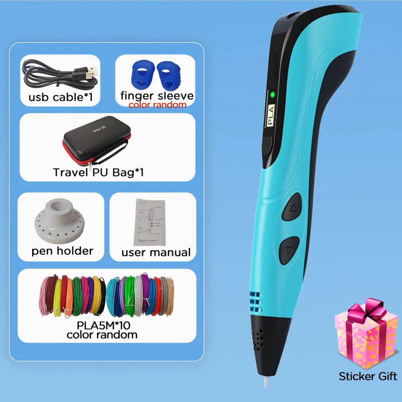 2025 Children 3D Printing Pen with LED Screen