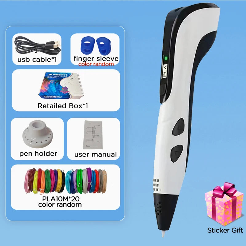 2025 Children 3D Printing Pen with LED Screen