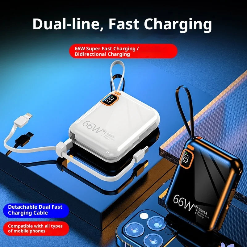 66W fast charging power bank 10000 mAh large