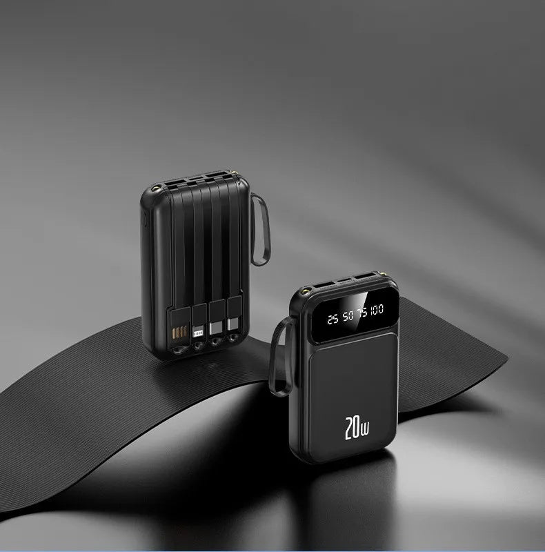 Power bank comes with 20000 mAh large capacity