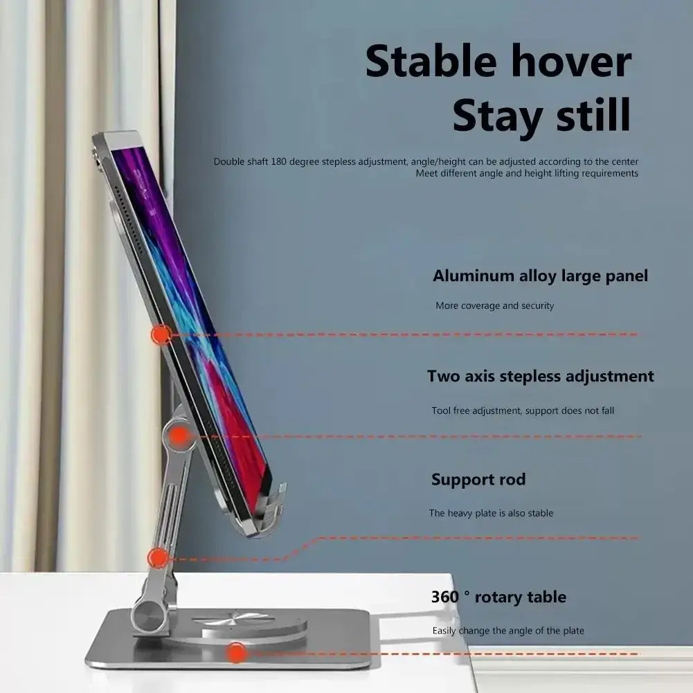360° Rotatable Tablet Stand Adjustable Foldable Desktop Stand