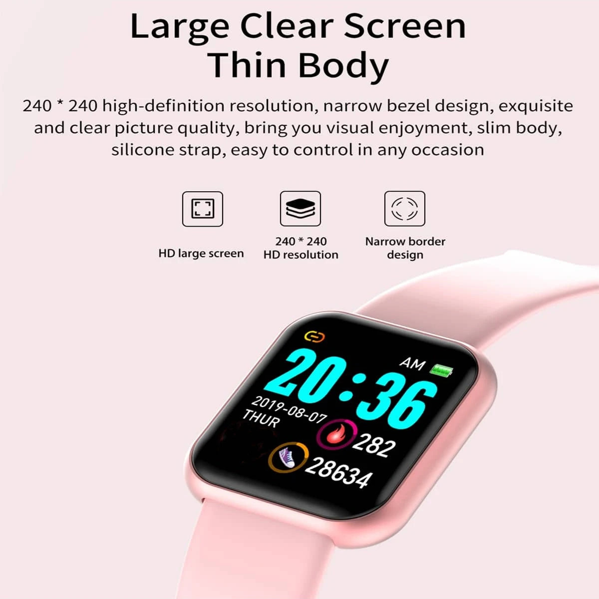 Smart Watch For Women Men Wristwatch Bluetooth Connected