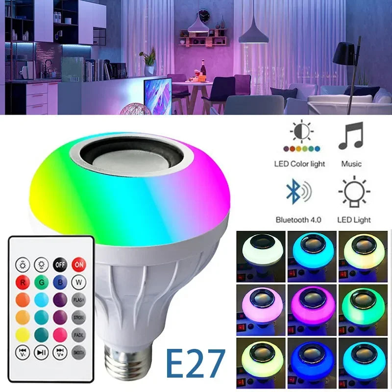 LED Bluetooth Lamp Smart Bulb E27 Bluetooth Speaker