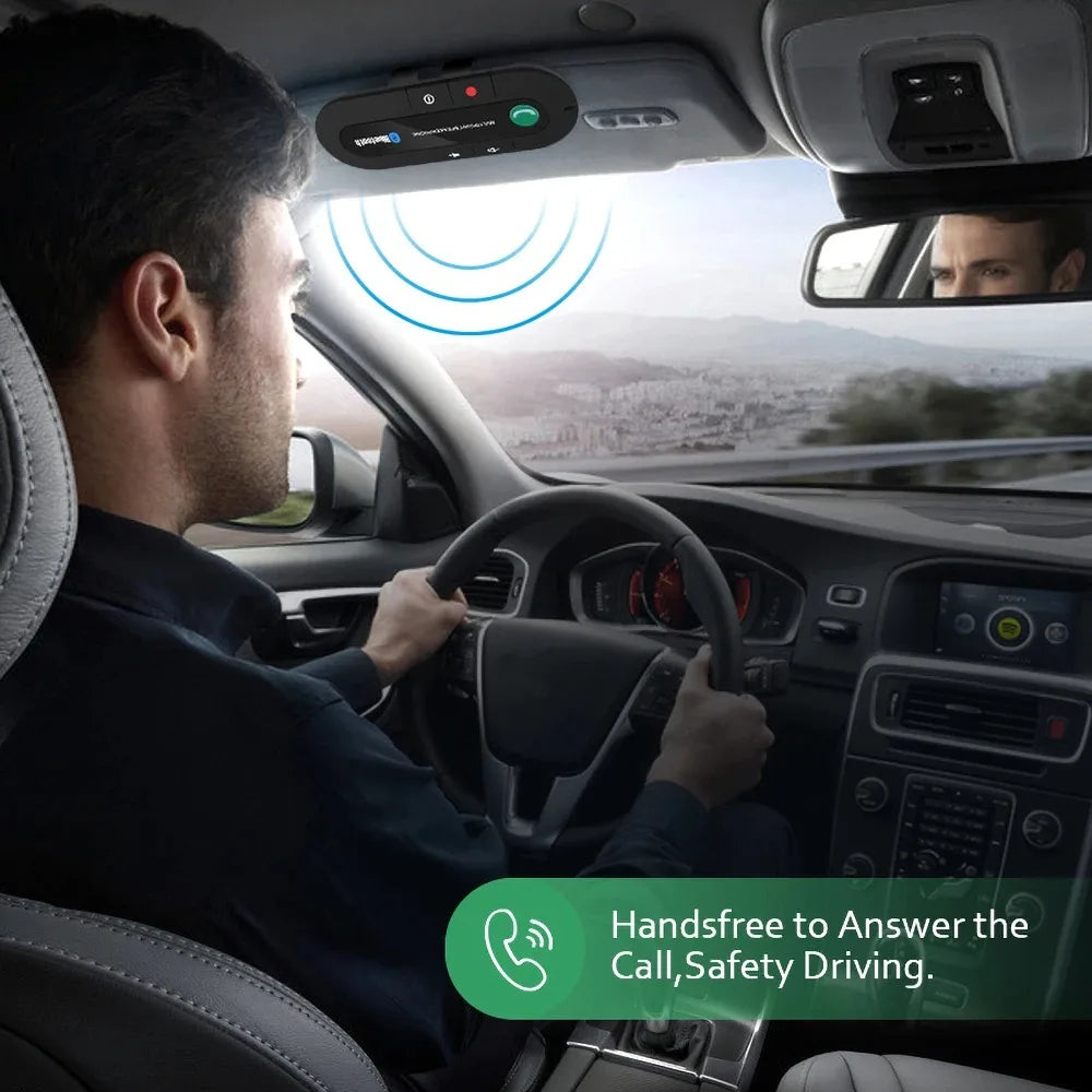 Bluetooth Speaker Handsfree Car Kit Sun Visor Clip