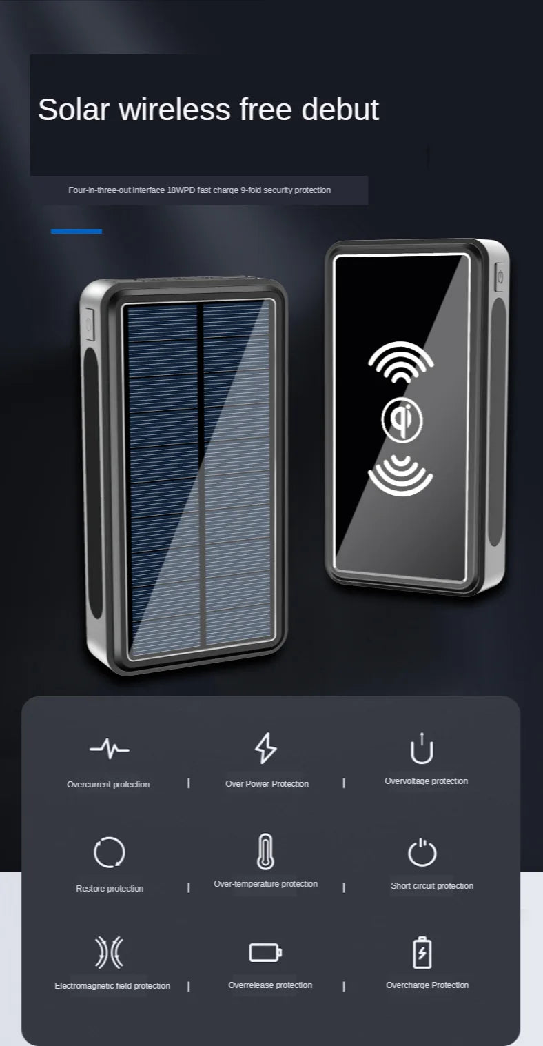 30000 MAh 100000mah 50000mah Creative BCAK Wireless Universal