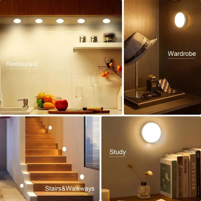 Motion Sensor LED Night Light USB Rechargeable Night