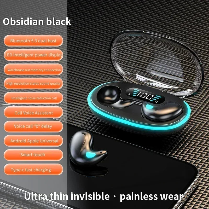 Mini Invisible Sleep Wireless Earphone Bluetooth 5.0 Hidden