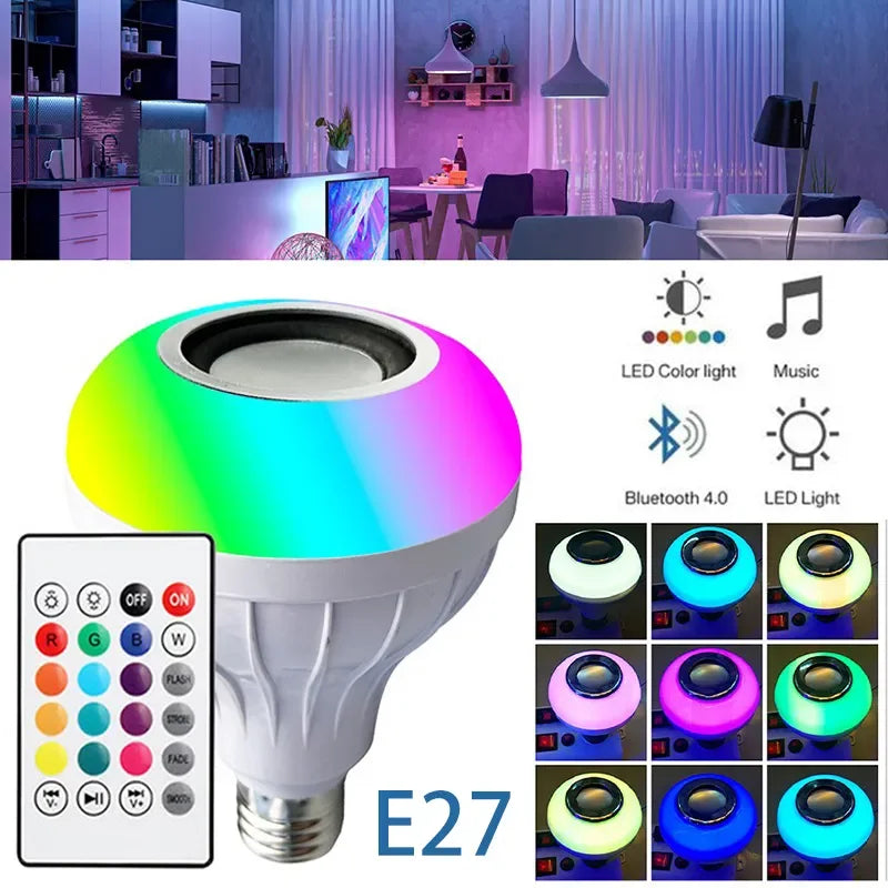 LED Bluetooth Lamp Smart Bulb E27 Bluetooth Speaker