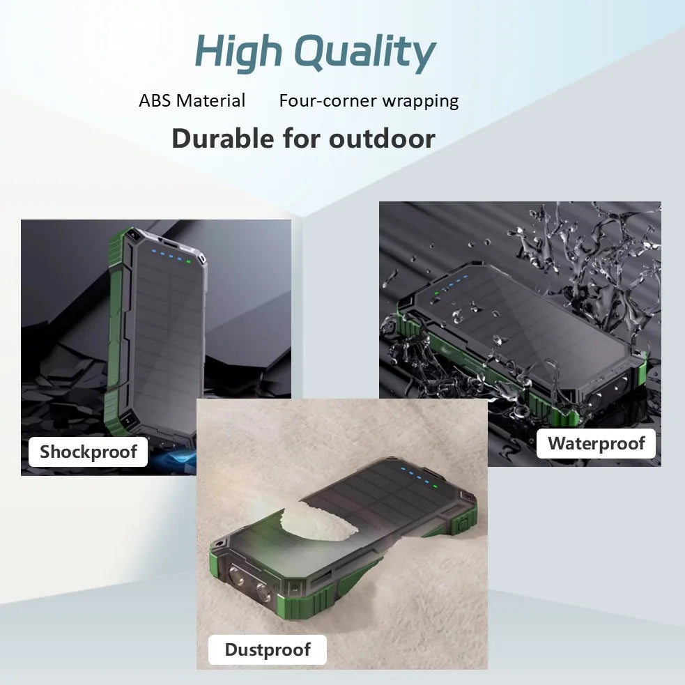 Long-lasting Solar Power Bank, Portable Solar External Battery