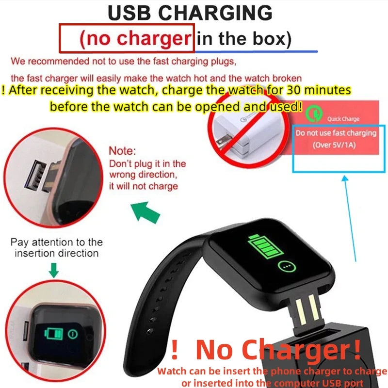 Smart Watch For Women Men Wristwatch Bluetooth Connected