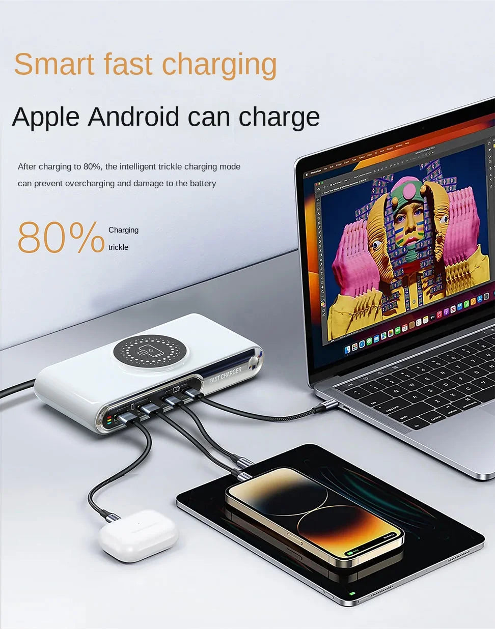 Mobile Phone Fast Charging 6-in-1 Multi-Function Charger Fast