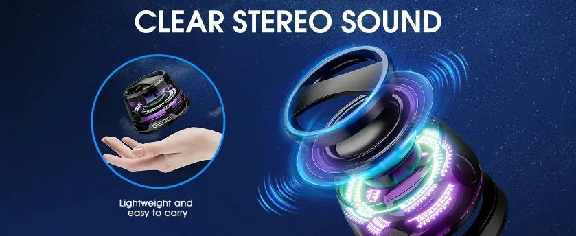 XIKCU Portable Mini Travel Stereo Outdoor Magnetic Bluetooth