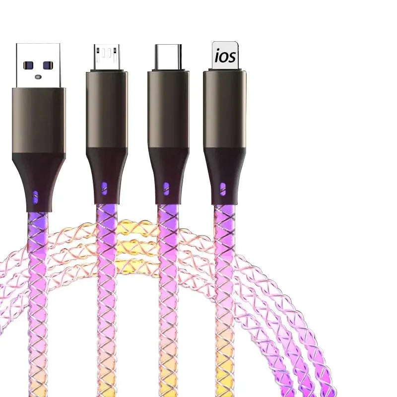 6A Super Fast Charging Colorful Light Data Cable