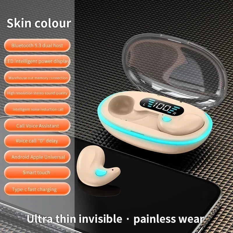 Mini Invisible Sleep Wireless Earphone Bluetooth 5.0 Hidden