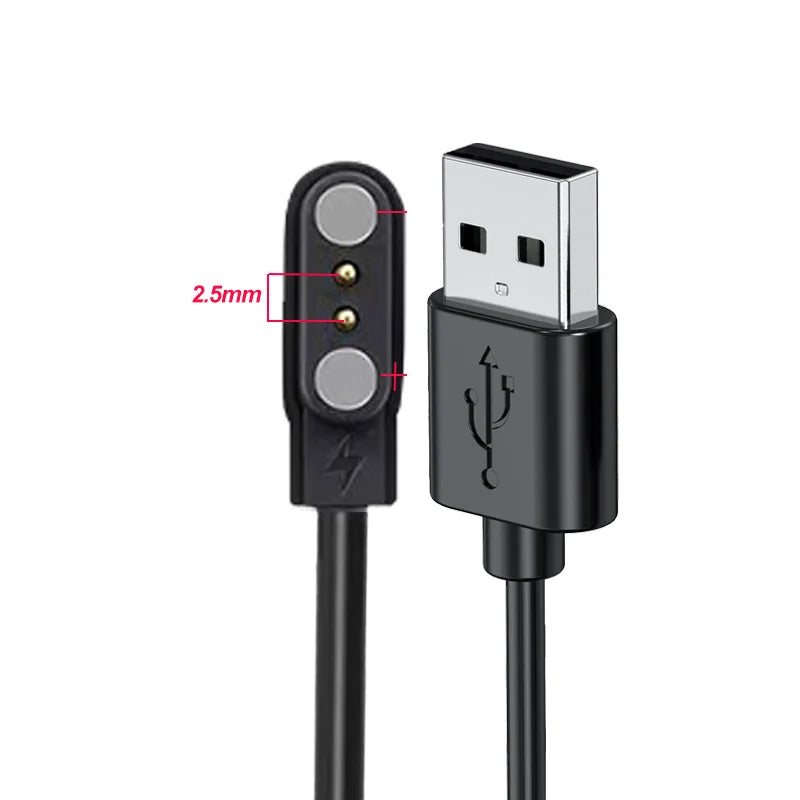 2 pins 4pins Smartwatch Dock Charger Adapter USB Charging Cable Cord for Smart Watch Power Charge Wire Accessories