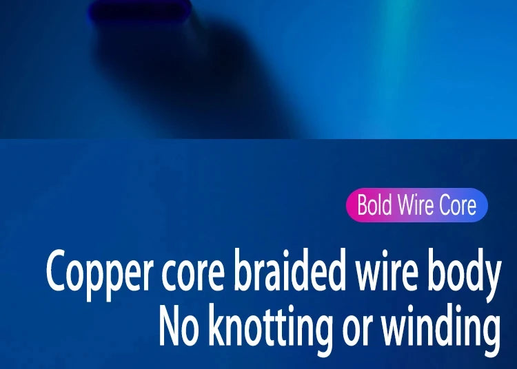 6A Super Fast Charging Colorful Light Data Cable