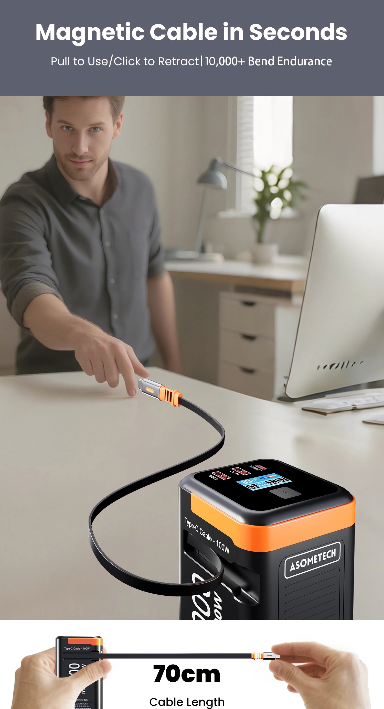 Power Bank 50000mAh 100W PD PPS Super Fast