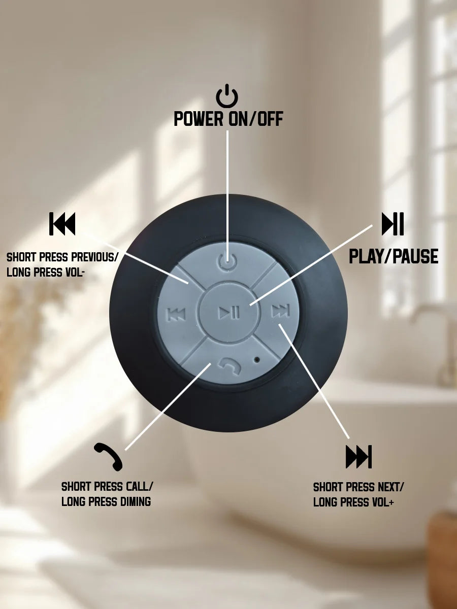 Waterproof Bluetooth Speaker with Colorful LED Lights, Strong