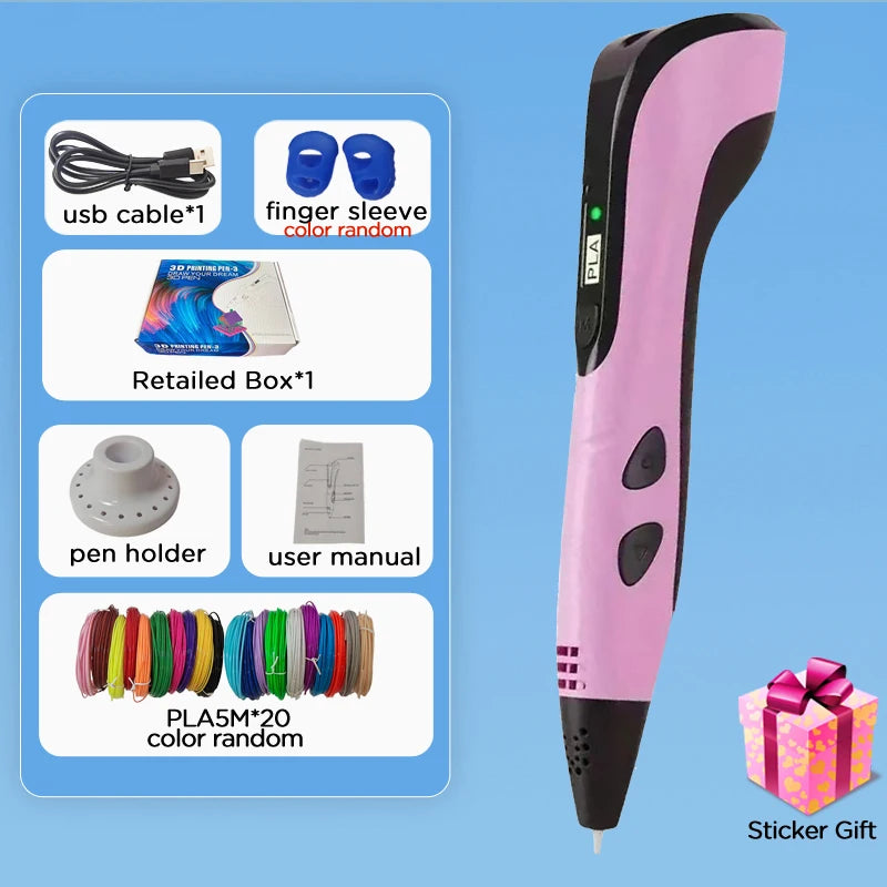 2025 Children 3D Printing Pen with LED Screen