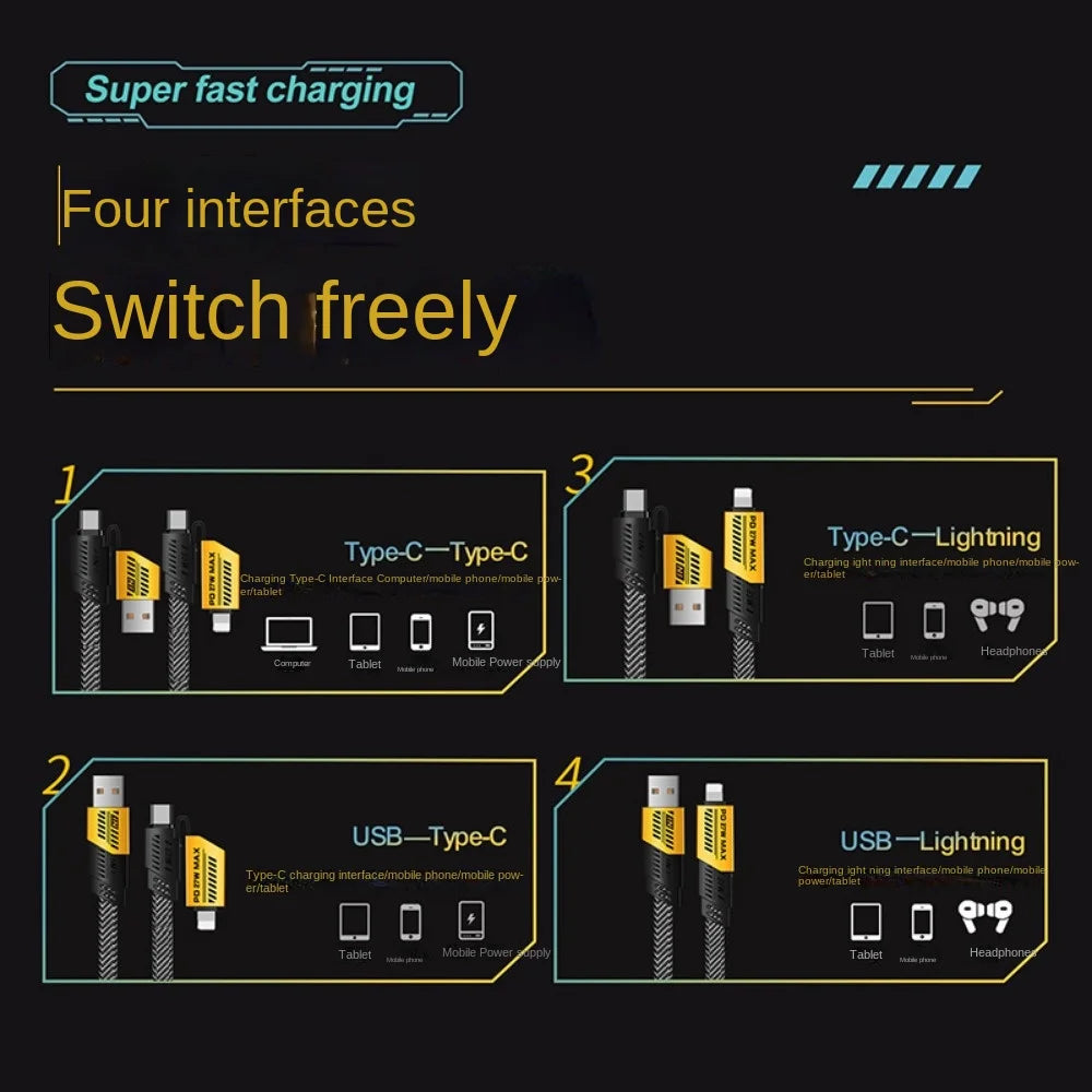 2024 New Mecha Four-in-one 6A Fast Charging Data