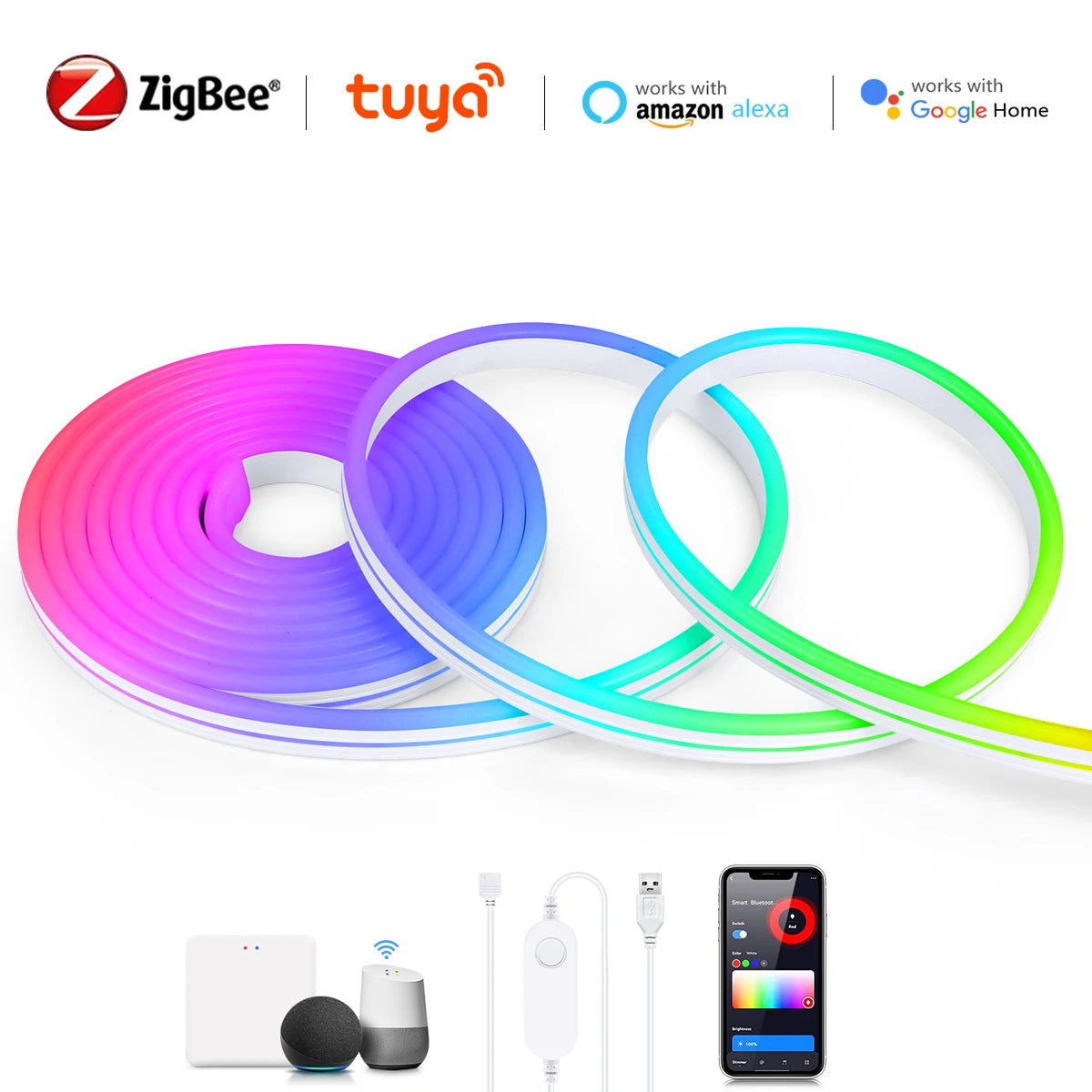 Alexa 5V USB ZigBee RGB LED Strip Tuya