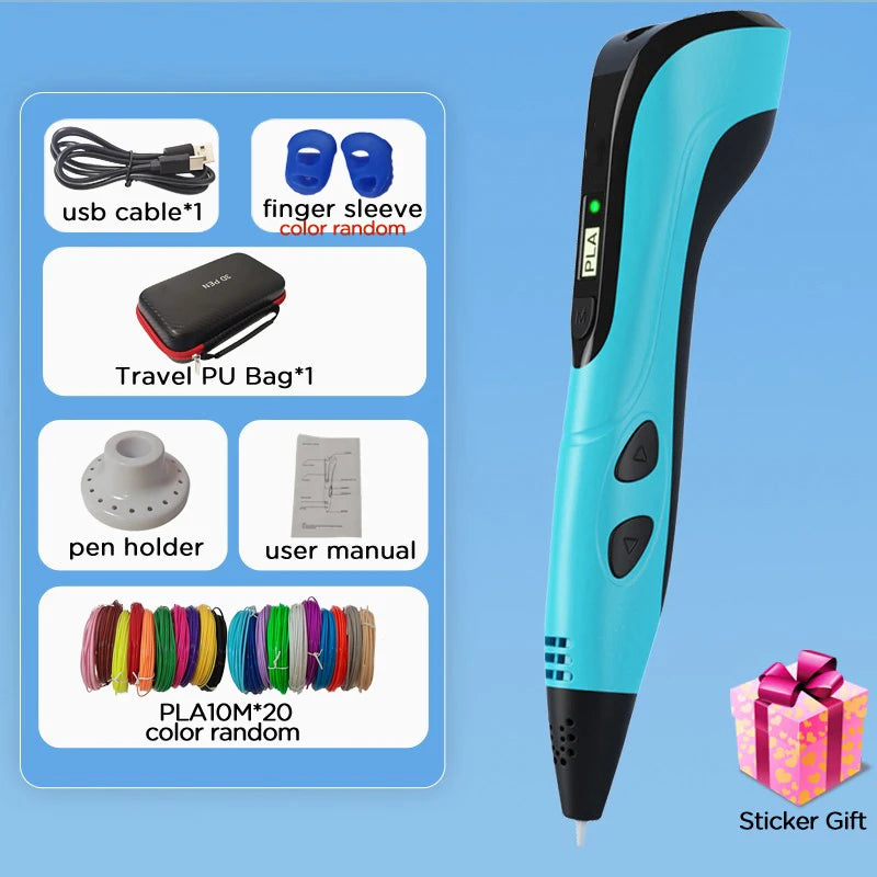 2025 Children 3D Printing Pen with LED Screen