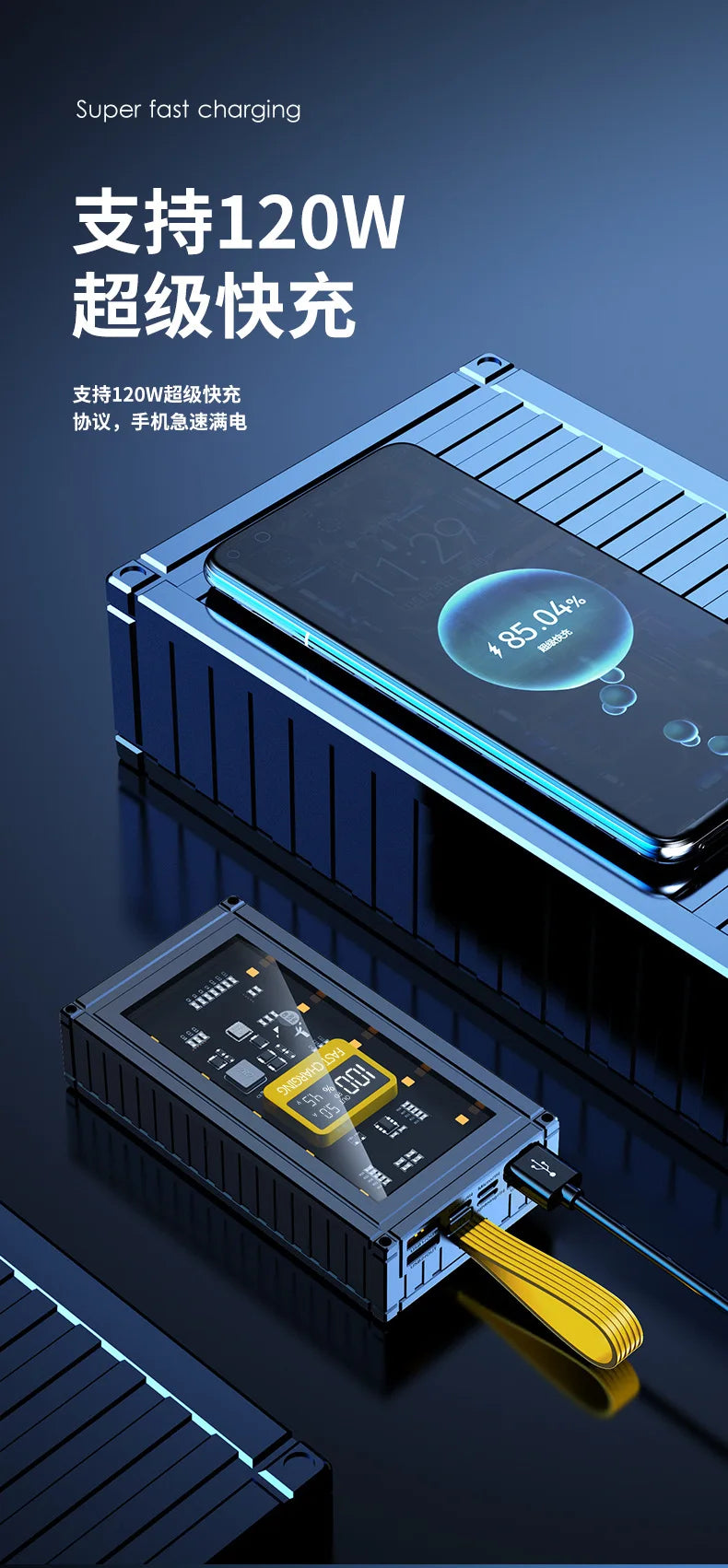 PowerBank 50000mAh 30000mAh 20000mAh Spare battery Portable Charger