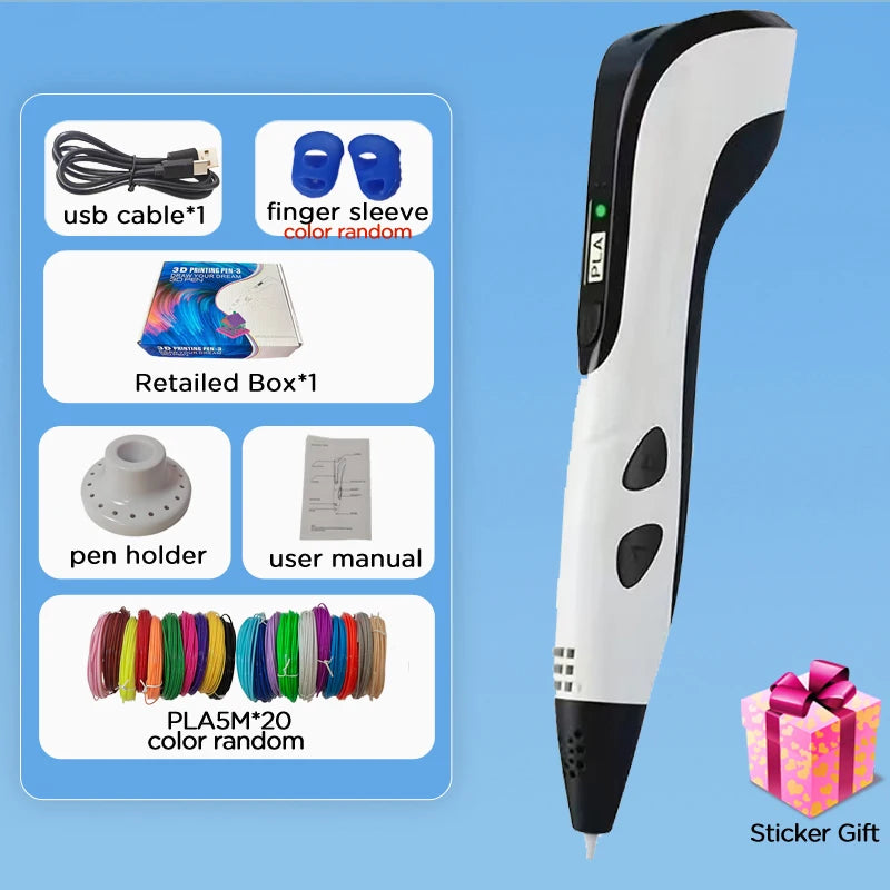 2025 Children 3D Printing Pen with LED Screen