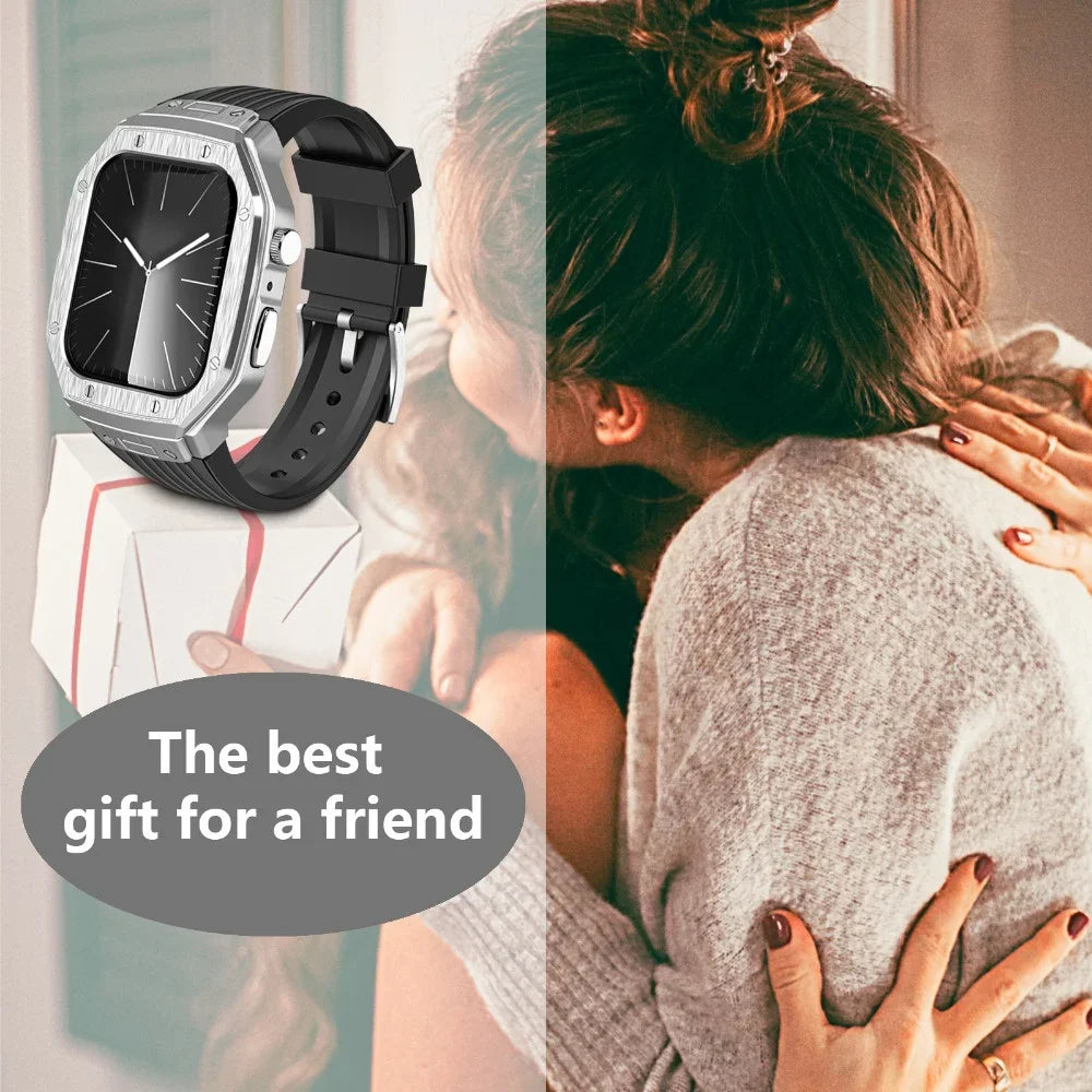 Luxury Modification Kit Metal Case+TPU Strap Replacement Accessories