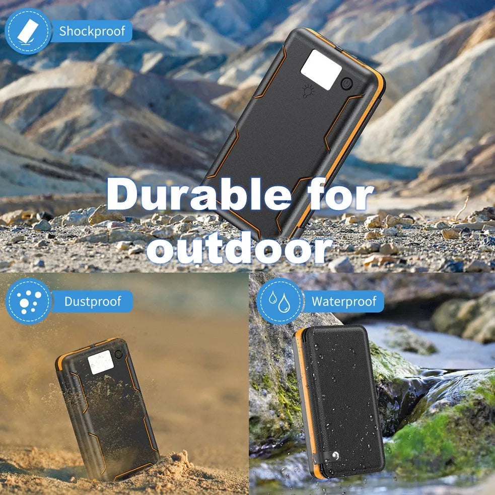 Portable Solar Power Bank,50000mAh External Solar Power Supply,Compatible