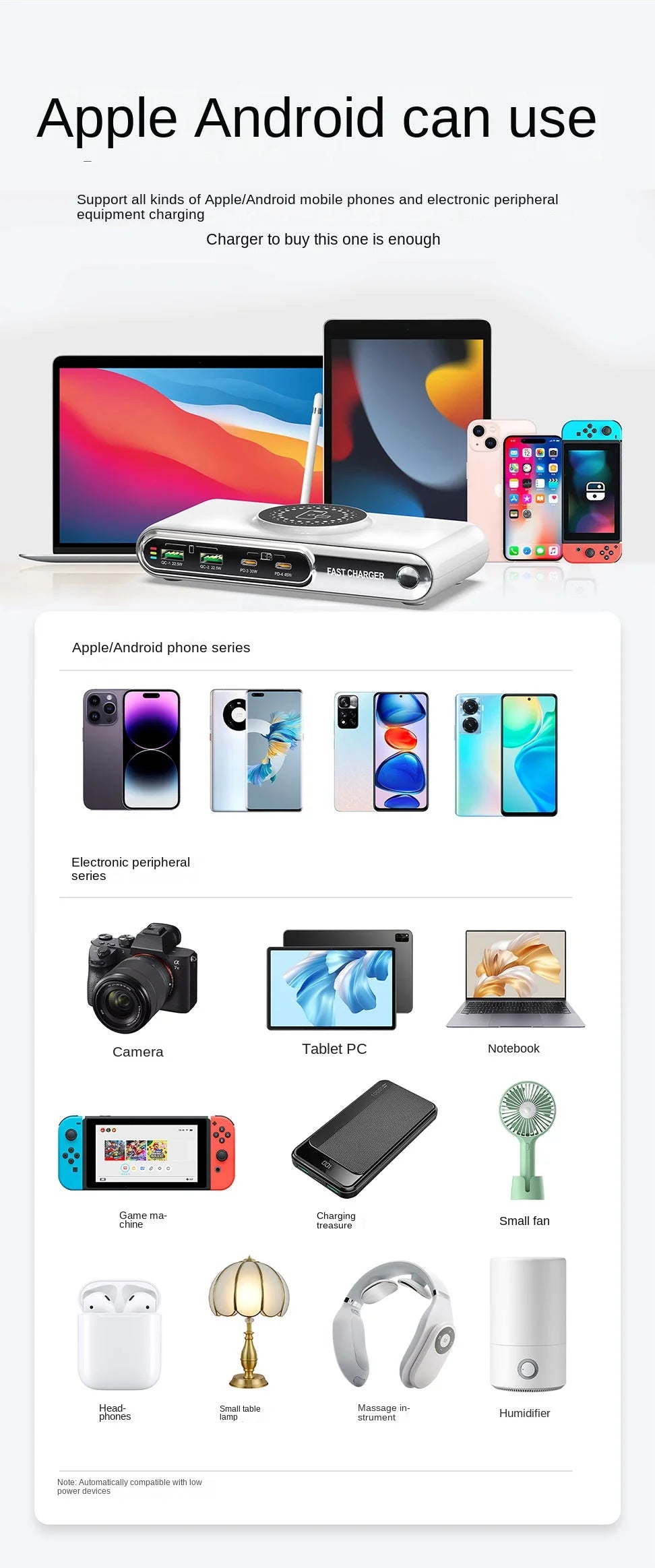 Mobile Phone Fast Charging 6-in-1 Multi-Function Charger Fast