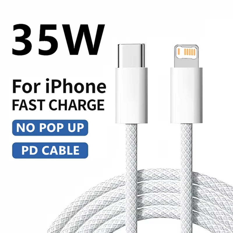 Braided 35W Fast Charge PD Cable For iPhone