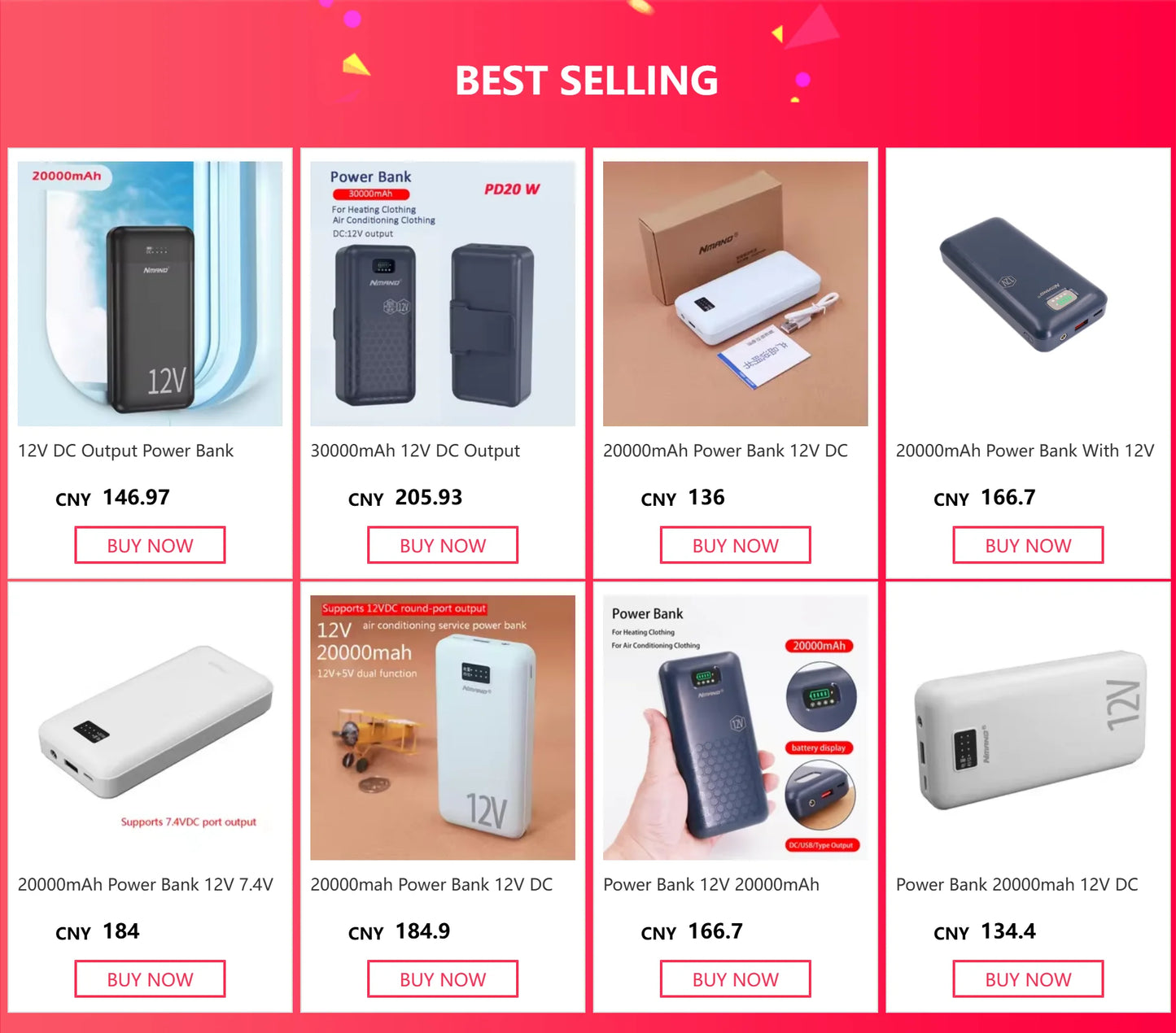 Power Bank 12V 20000mAh digital display Fast Charging