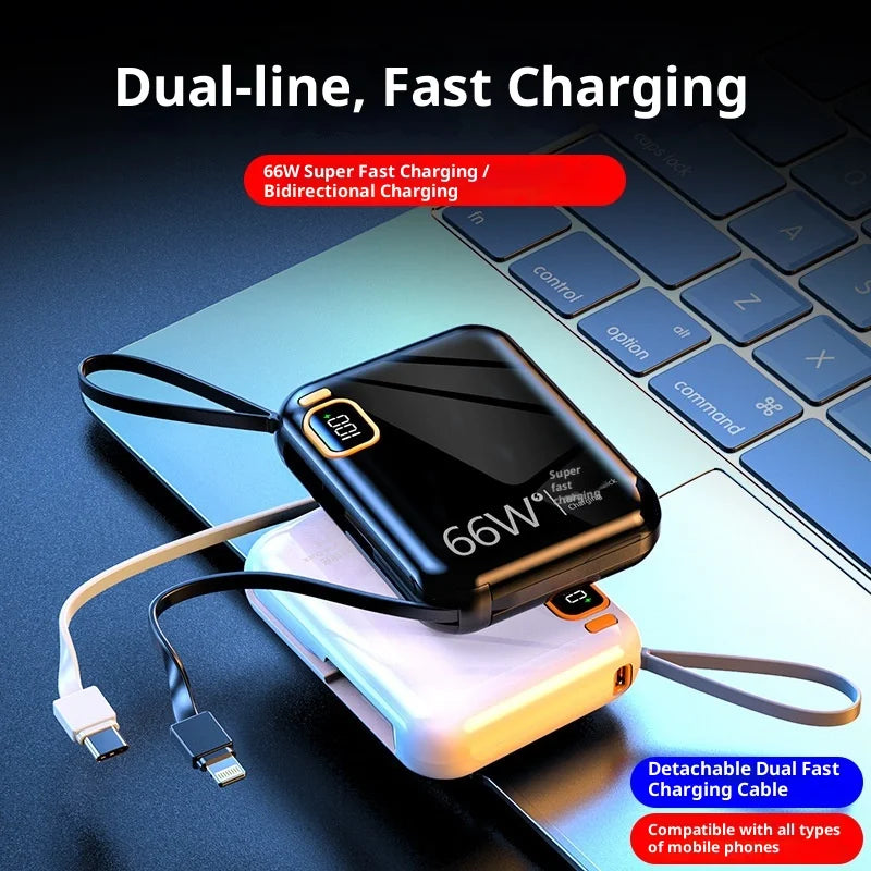 66W fast charging power bank 10000 mAh large