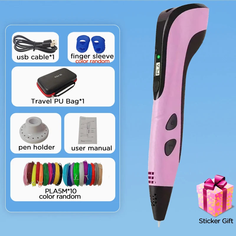 2025 Children 3D Printing Pen with LED Screen