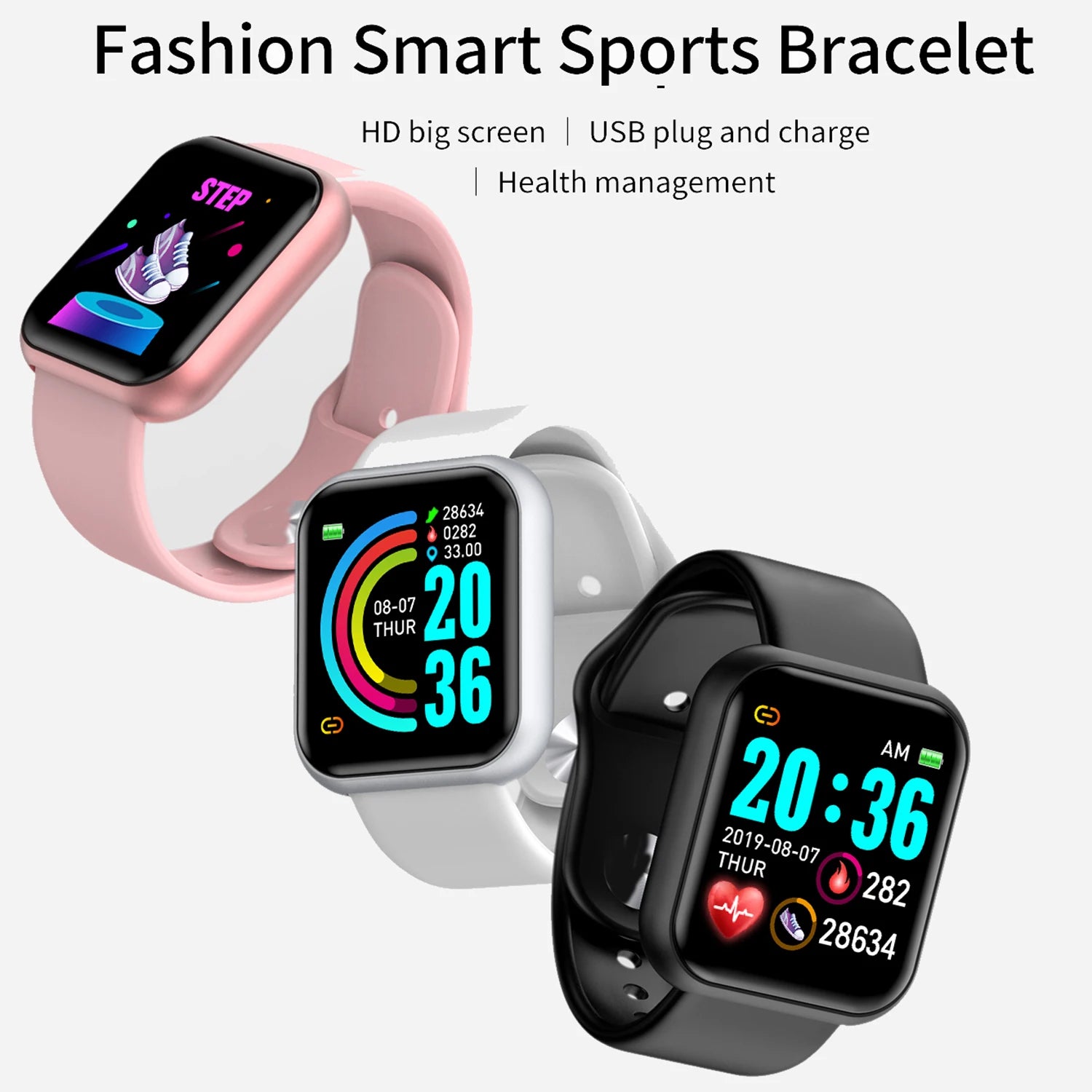 Smart Watch For Women Men Wristwatch Bluetooth Connected