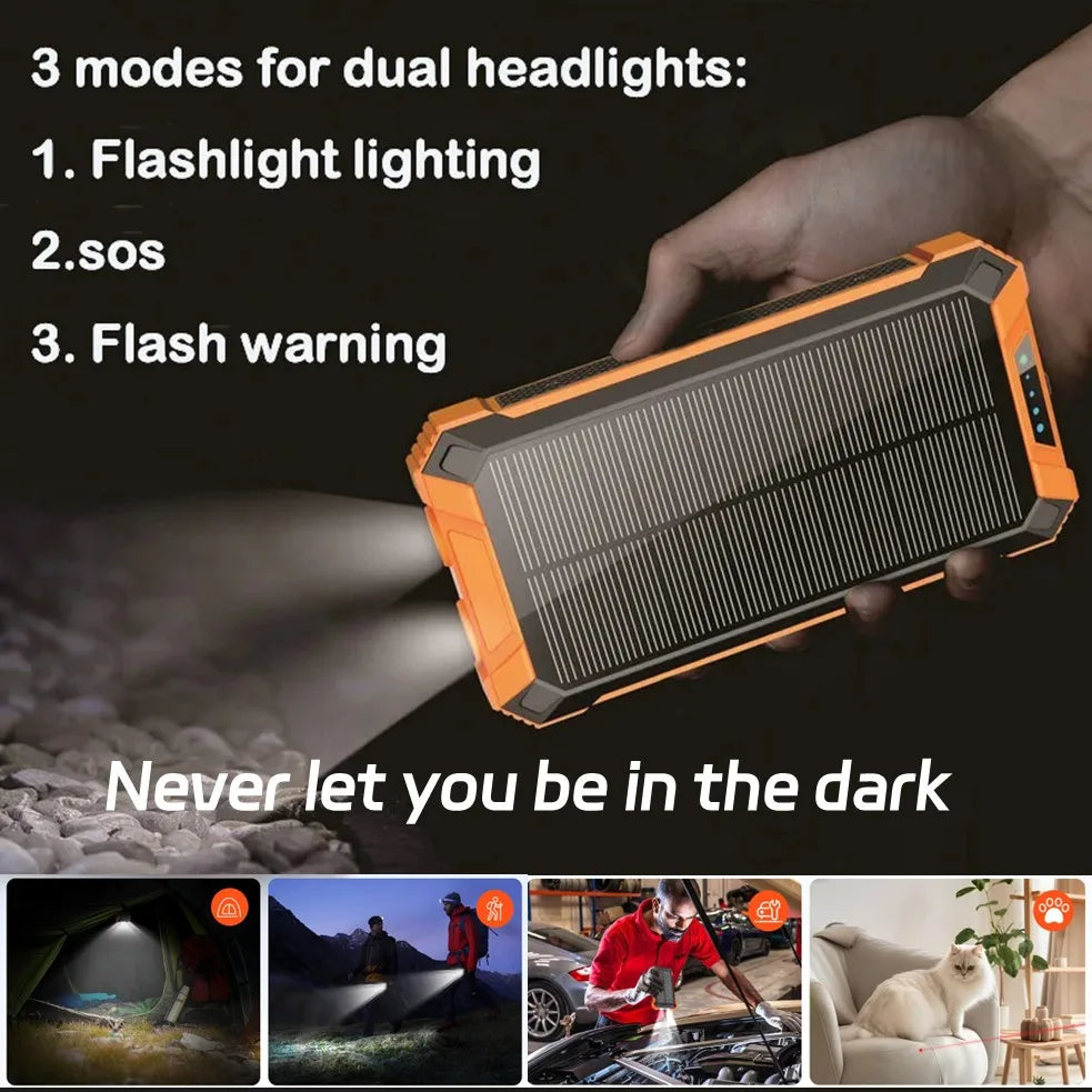 Long-lasting Solar Power Bank, Portable Solar External Battery