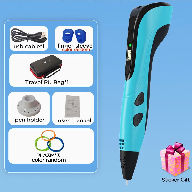 2025 Children 3D Printing Pen with LED Screen