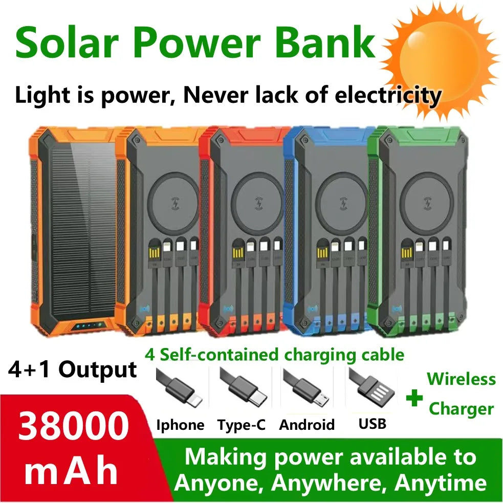 Long-lasting Solar Power Bank, Portable Solar External Battery